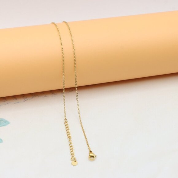 Elegant Yellow Gold Flower Charm Necklace, XPNL0360 - Picture 12 of 12